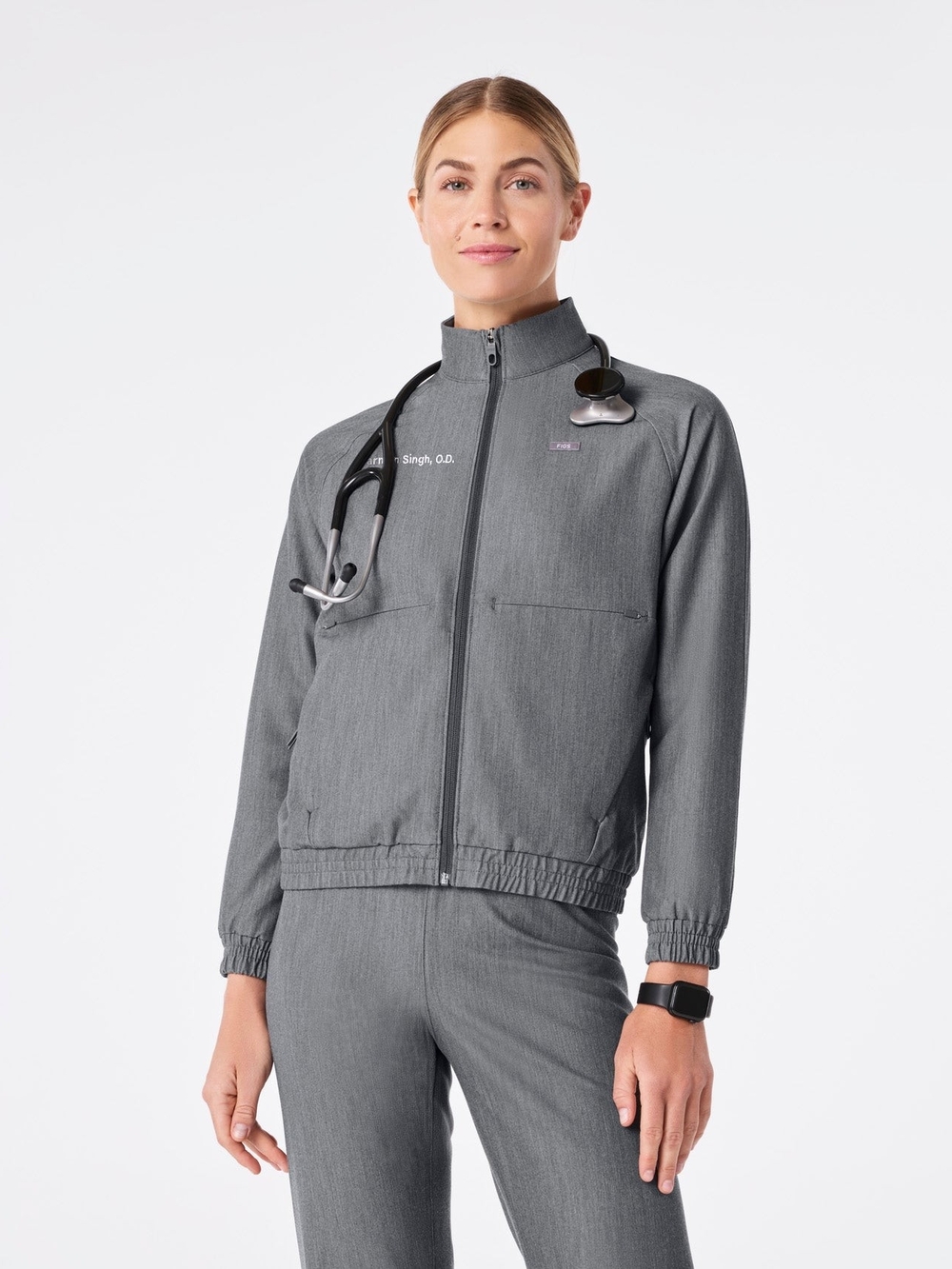 Figs Women's Sydney Scrub Jacket Graphite